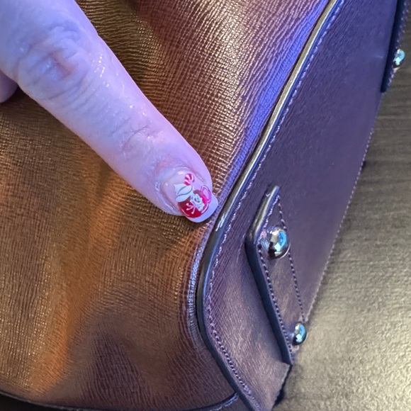 Dooney & Bourke Saffiano Dark Brown Bucket Bag - Picture 8 of 12